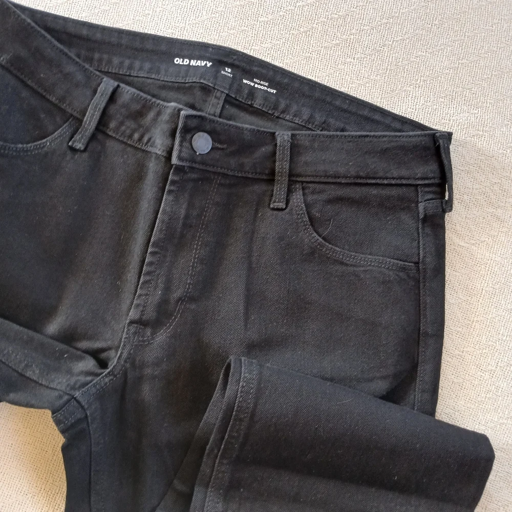 old navy ♡ wow bootcut jeans black 12 grunge indie 90s norm core timeless denim